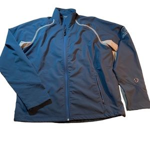 Women’s Sunice Six Layers Full Zip Blue Golf Jacket Size Large Customized‌